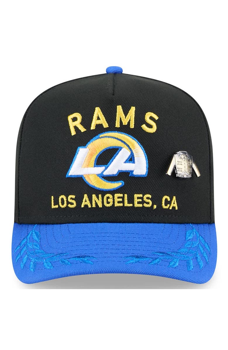 New Era Men's New Era Black/Royal Los Angeles Rams 2025 NFL Draft On Stage A-Frame 59FIFTY Fitted Hat, Alternate, color, 