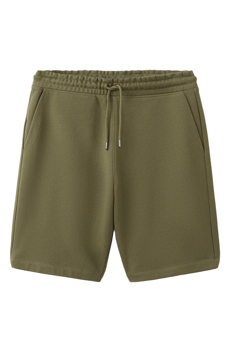 MANGO Cotton Drawstring Shorts, Alternate, color, Dark Green