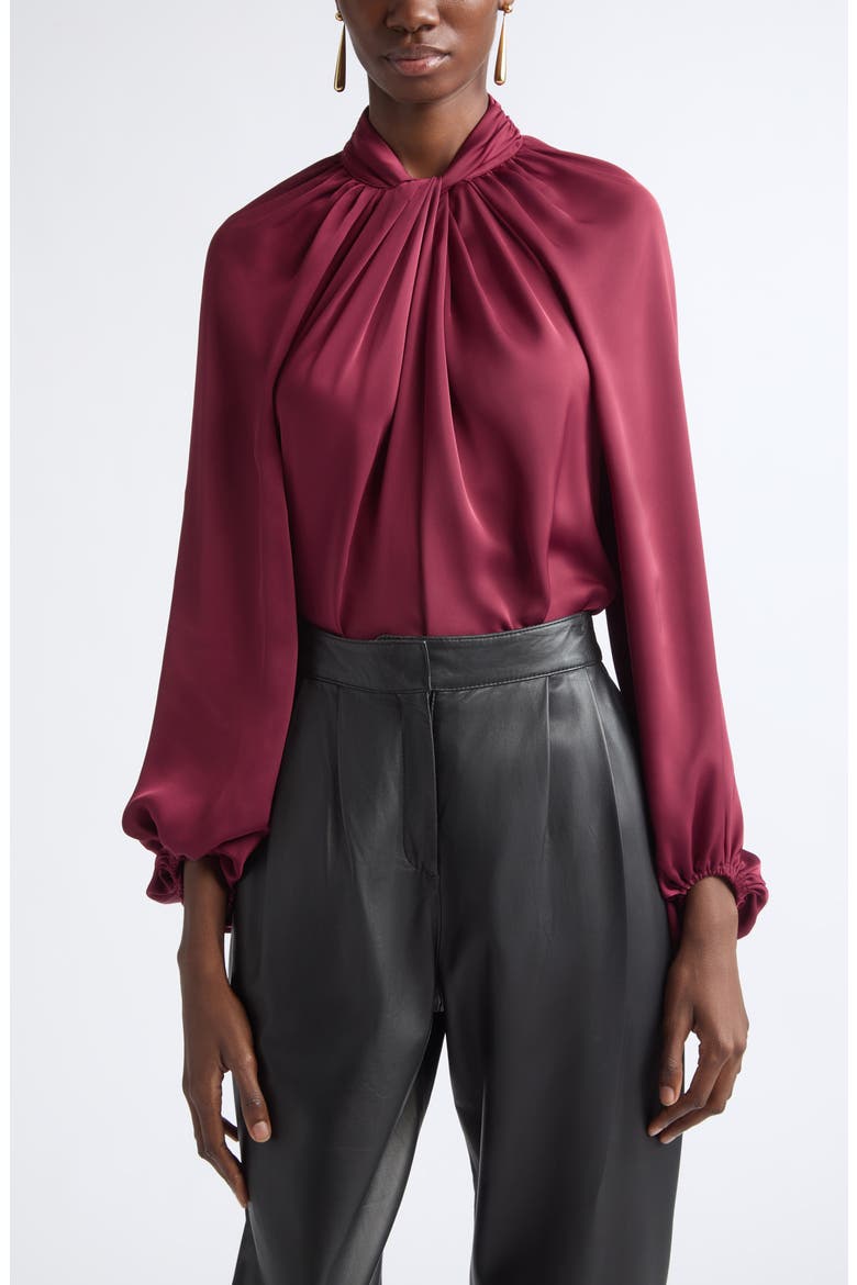 Emmy Recycled Polyester Top, Main, color, CRANBERRY
