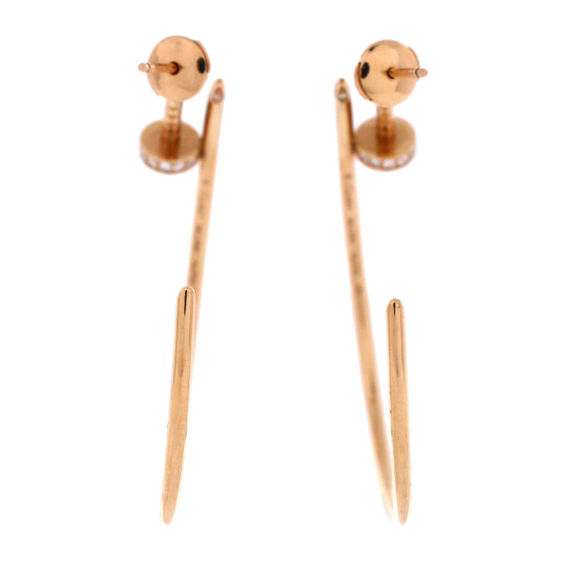 Juste un Clou Hoop Earrings 18K Rose Gold with Diamonds XL, Alternate, color, Metallic Gold