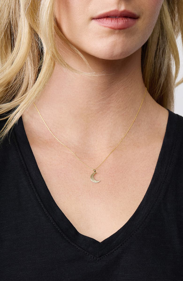 Bony Levy 14K Gold Crescent Moon Pendant Necklace, Alternate, color, 14K Yellow Gold