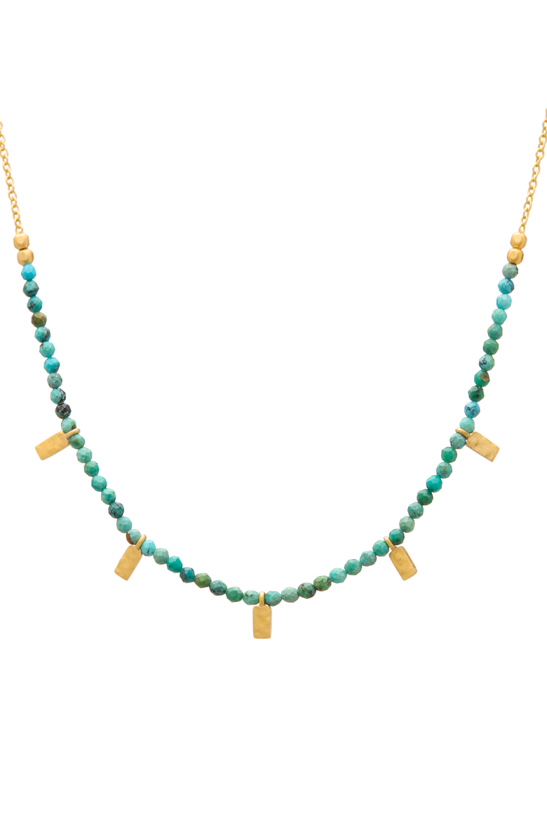 Murkani Turquoise Choker, Main, color, Yellow Gold