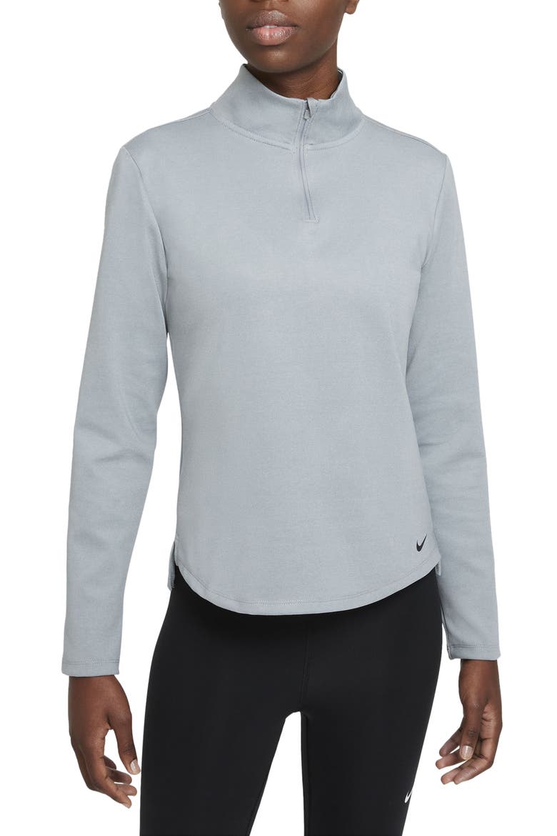 Therma-FIT One Long Sleeve Half Zip Pullover, Main, color, PARTICLE GREY/ HEATHER/ BLACK