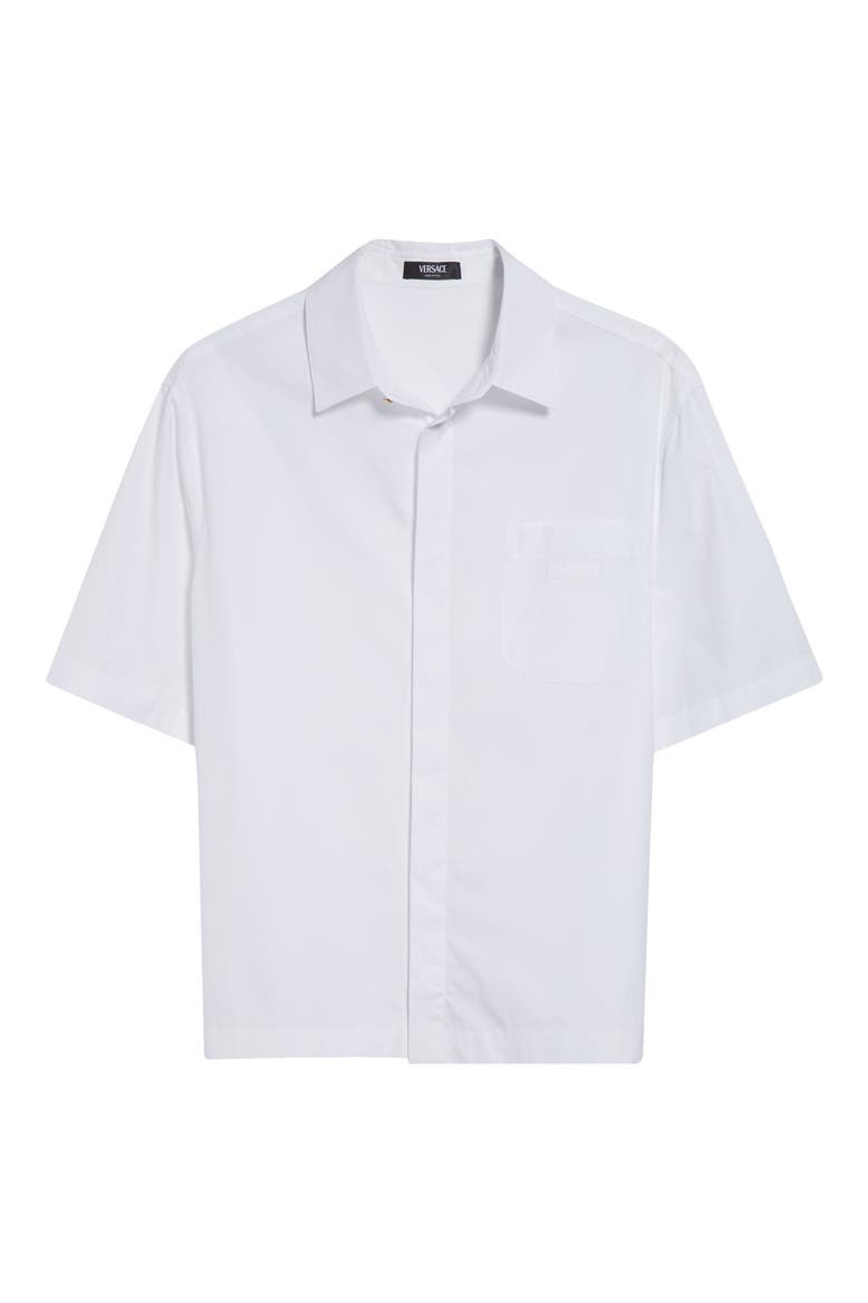 Cotton Poplin Button-Up Shirt, Alternate, color, OPTICAL WHITE