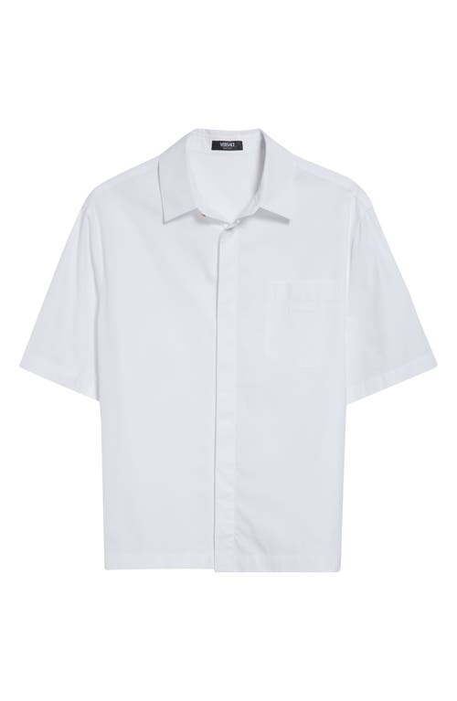 Versace Cotton Poplin Button-up Shirt In White