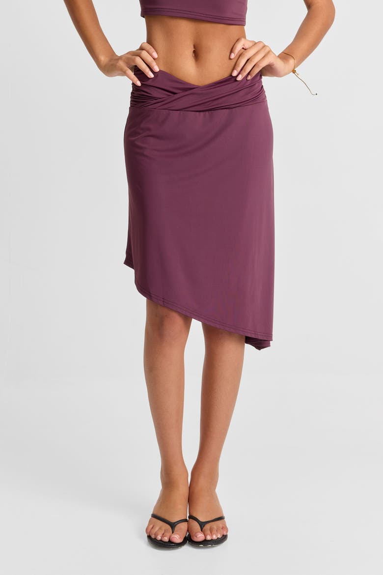 Winnie Midi Skirt, Alternate, color, Wine