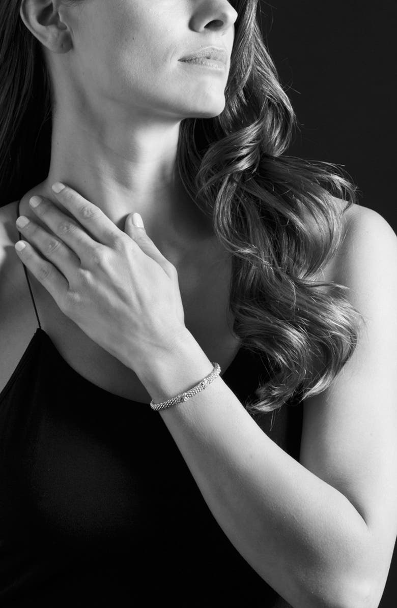 LAGOS Signature Caviar Diamond Rope Bracelet, Alternate, color,