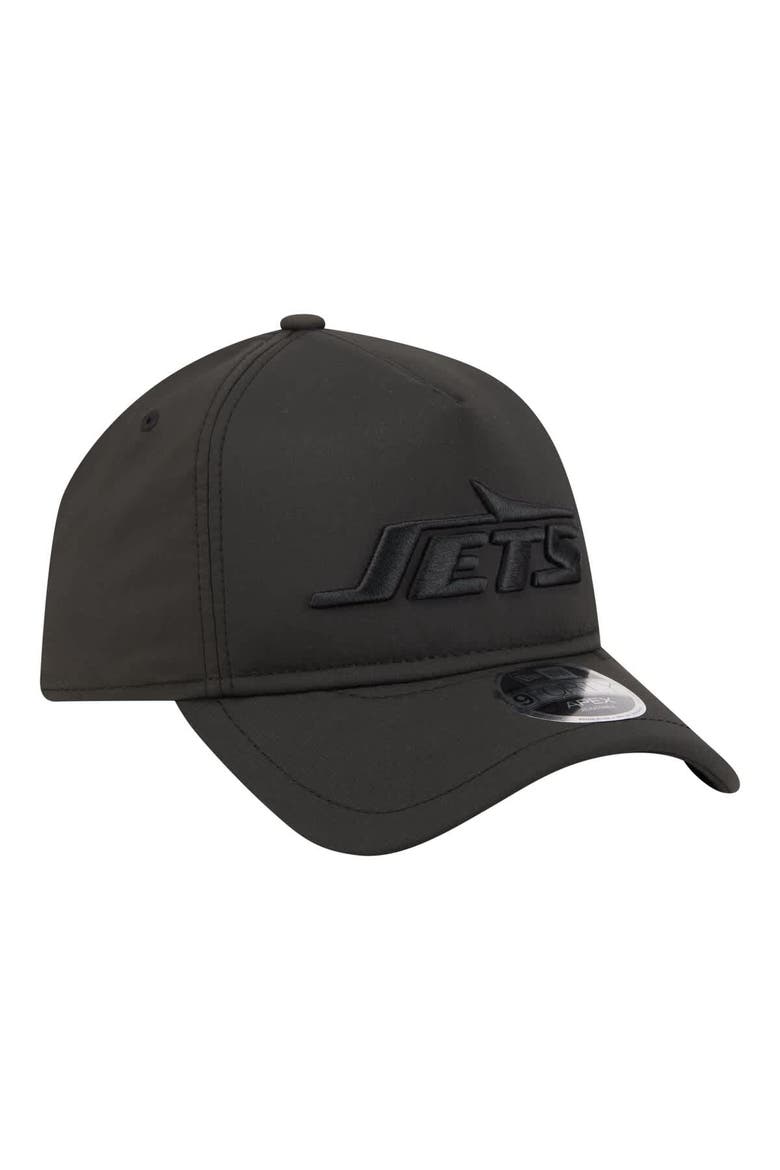 Men's New Era  Black New York Jets Apex 9FORTY Adjustable Hat, Alternate, color, Black