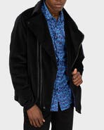 Lords of Harlech Rocky Velvet Biker Jacket