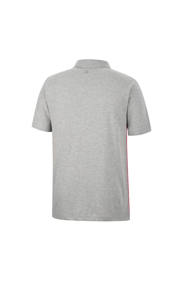 COLOSSEUM Men's Colosseum Red/Heathered Gray Louisville Cardinals Caddie Polo, Alternate, color, 