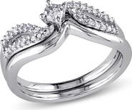 Julianna B. Diamond Bridal Ring Set Sterling Silver