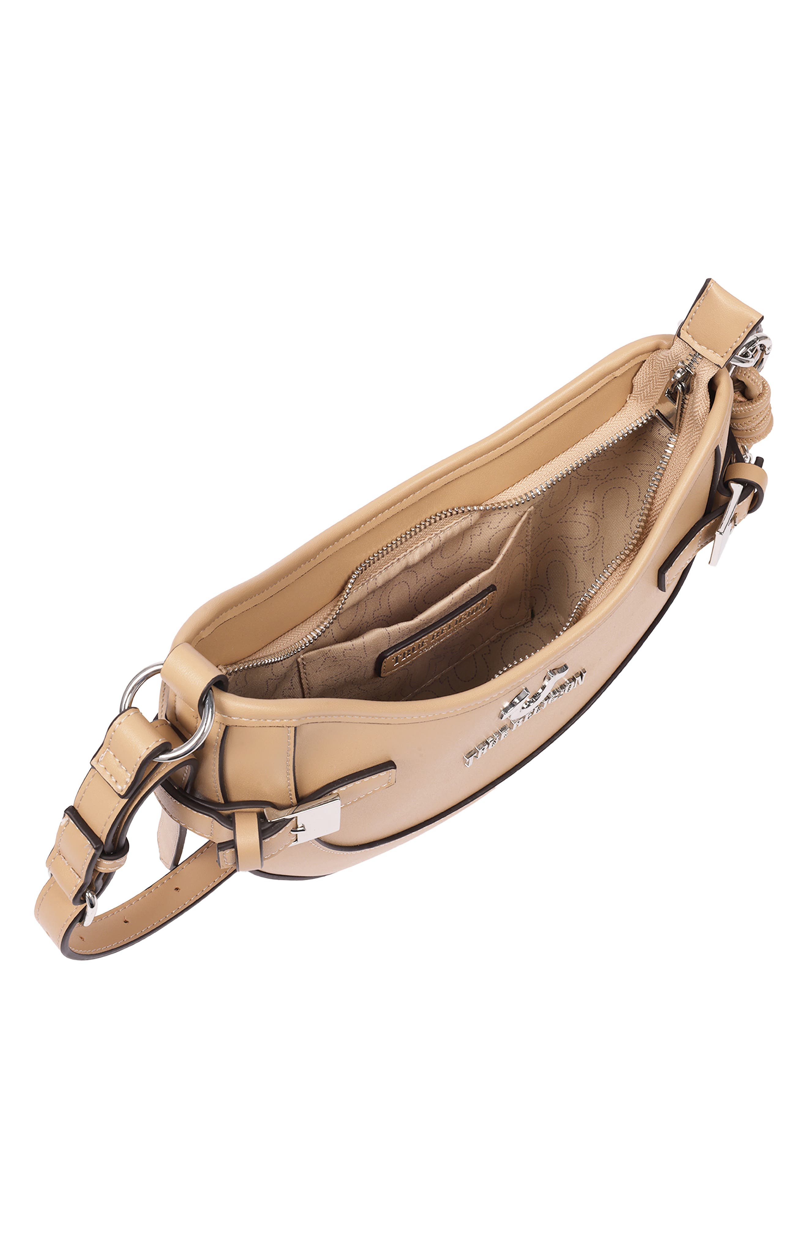 Blake Belted Faux Leather Hobo, Alternate, color, TAN