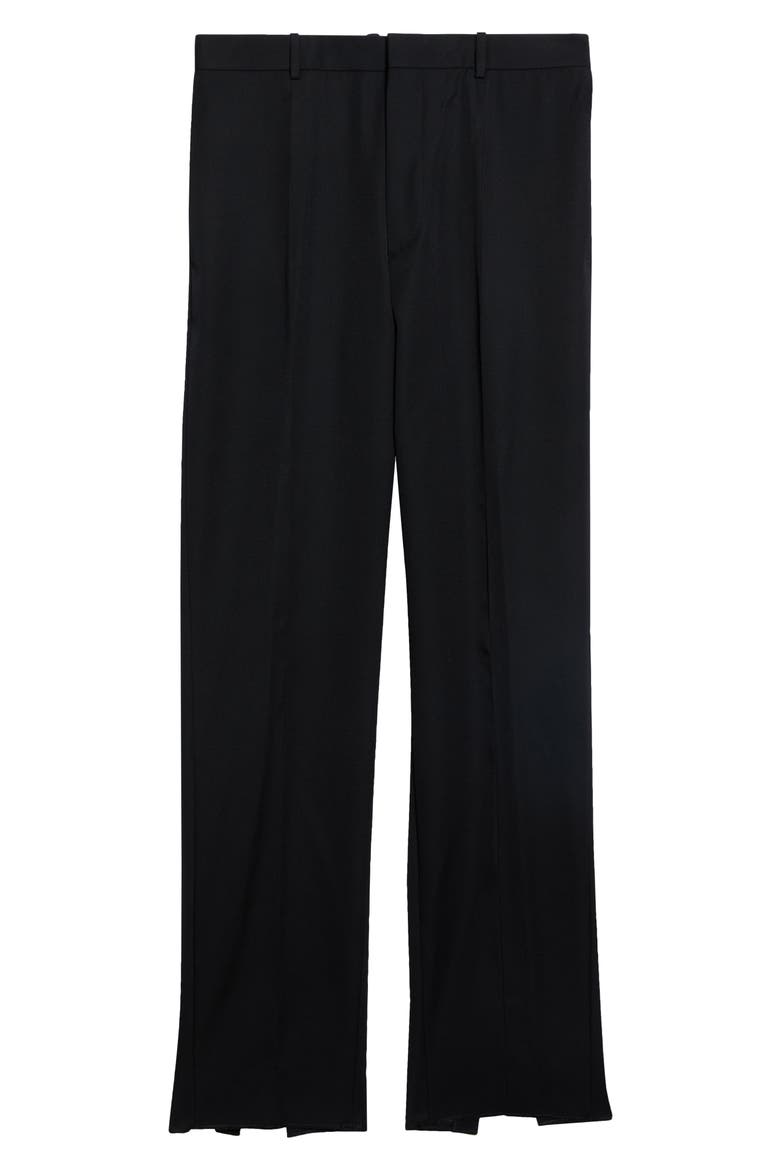 Light Wool Grain de Poudre Straight Leg Pants, Main, color, 1010 DOUBLE BLACK