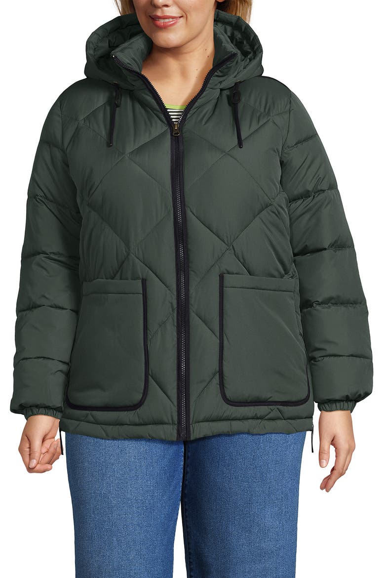 Plus Size FeatherFree Insulated Diamond Quilted Jacket, Main, color, Evening Forest