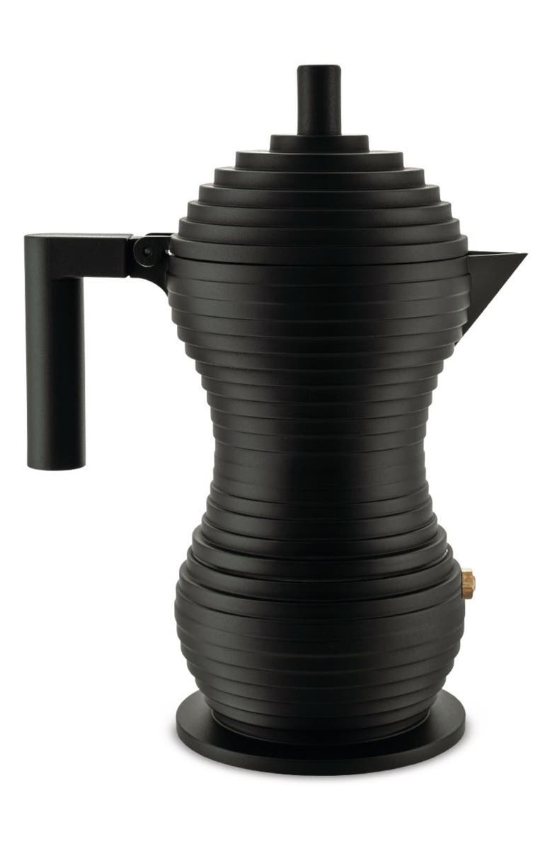 ALESSI Pulcina 3-Cup Espresso Coffee Maker, Main, color, Black Matte