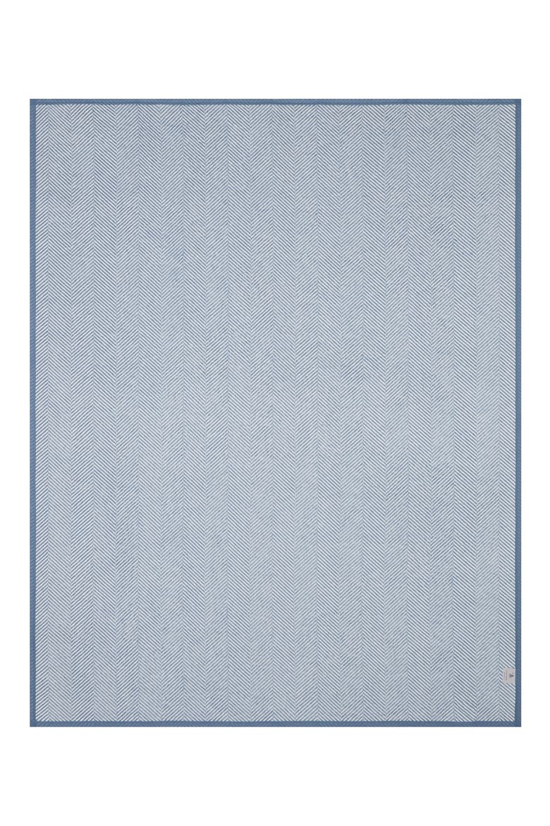 Harborview Herringbone Throw Blanket, Alternate, color, CORNFLOWER
