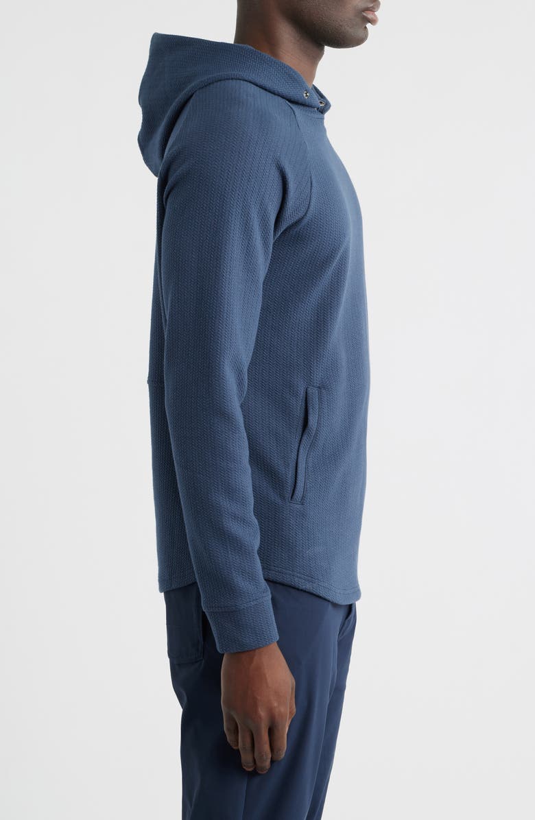 Swannies Luke Hooded Cotton Blend Performance Pullover, Alternate, color, Navy