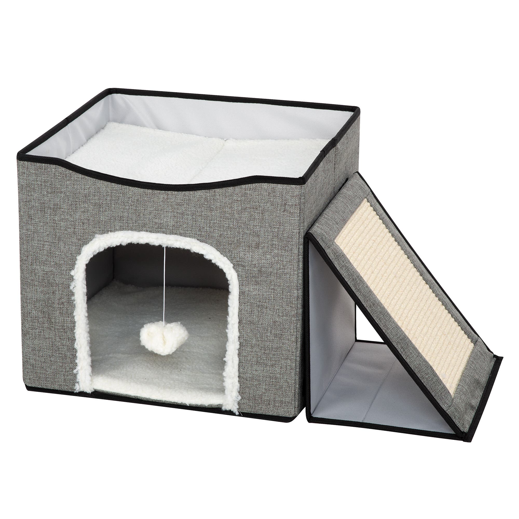 Etna Products Foldaway Cat Condo & Play Center in Gray 