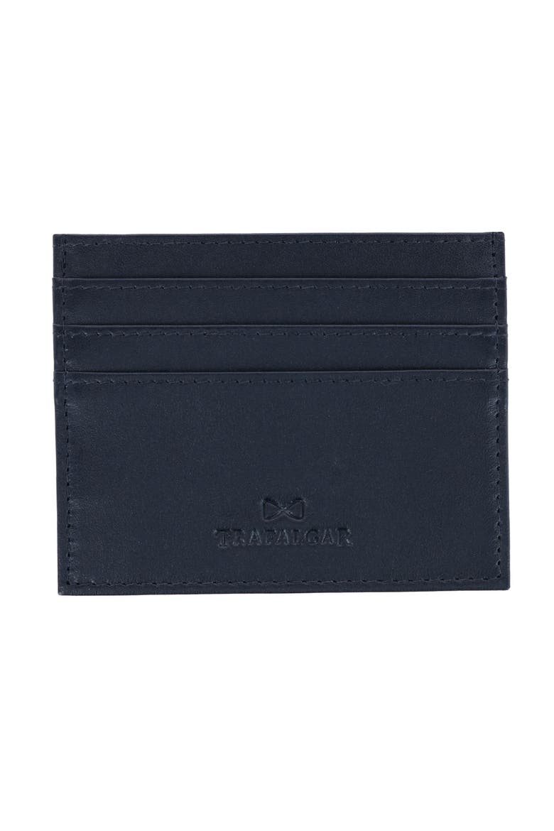 Sergio Genuine Leather Card Case, Main, color, Black