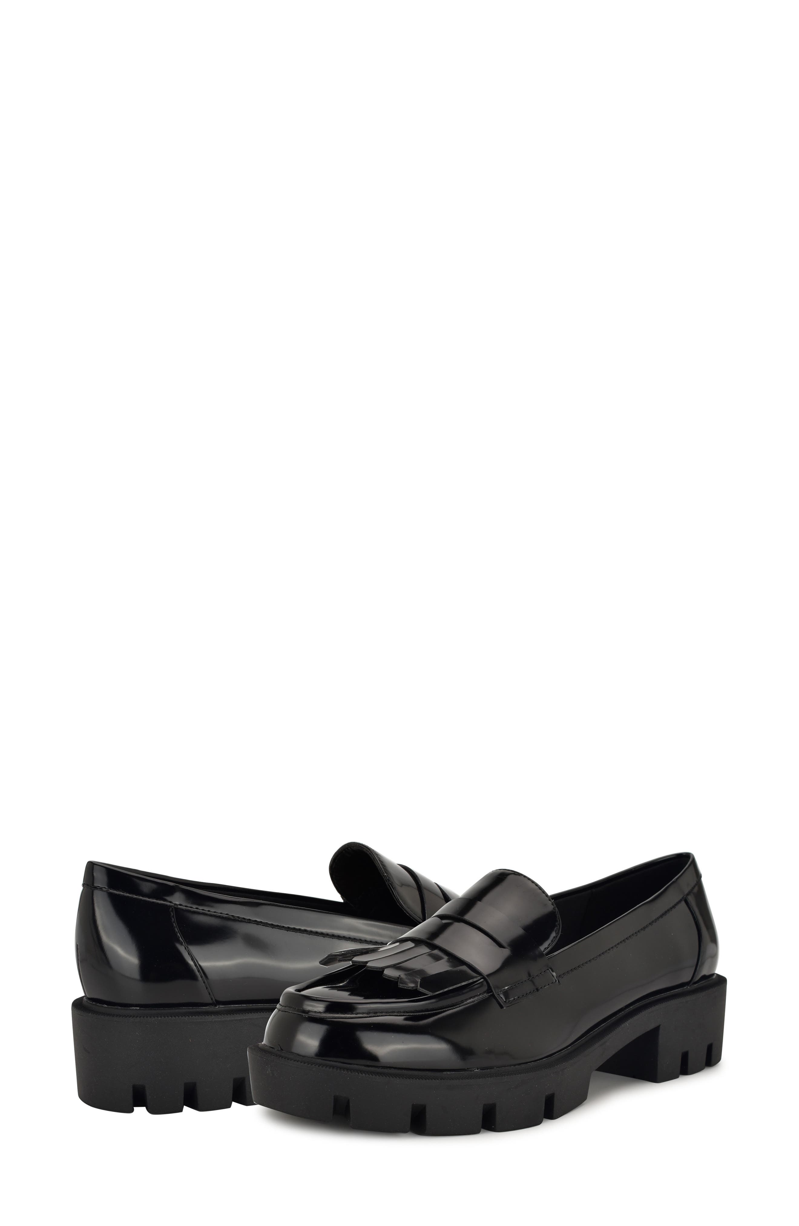 Nine West Missa Platform Lug Loafer, Alternate, color, Black 001