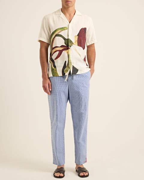 Alex Gingham Relaxed-Fit Trousers