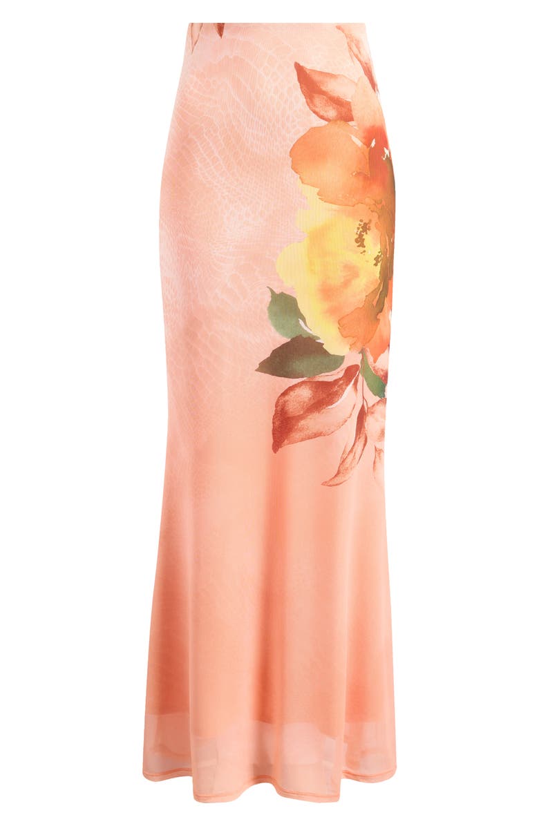 AFRM Tegan Printed Mesh Maxi Skirt, Alternate, color, 