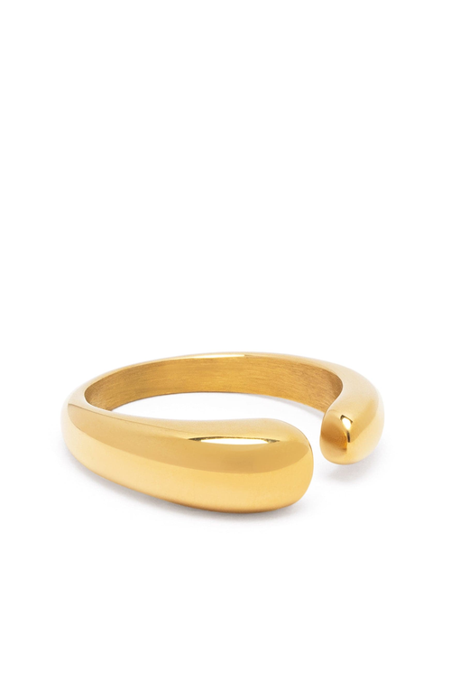 Nialaya Classic Cuff Ring In Gold