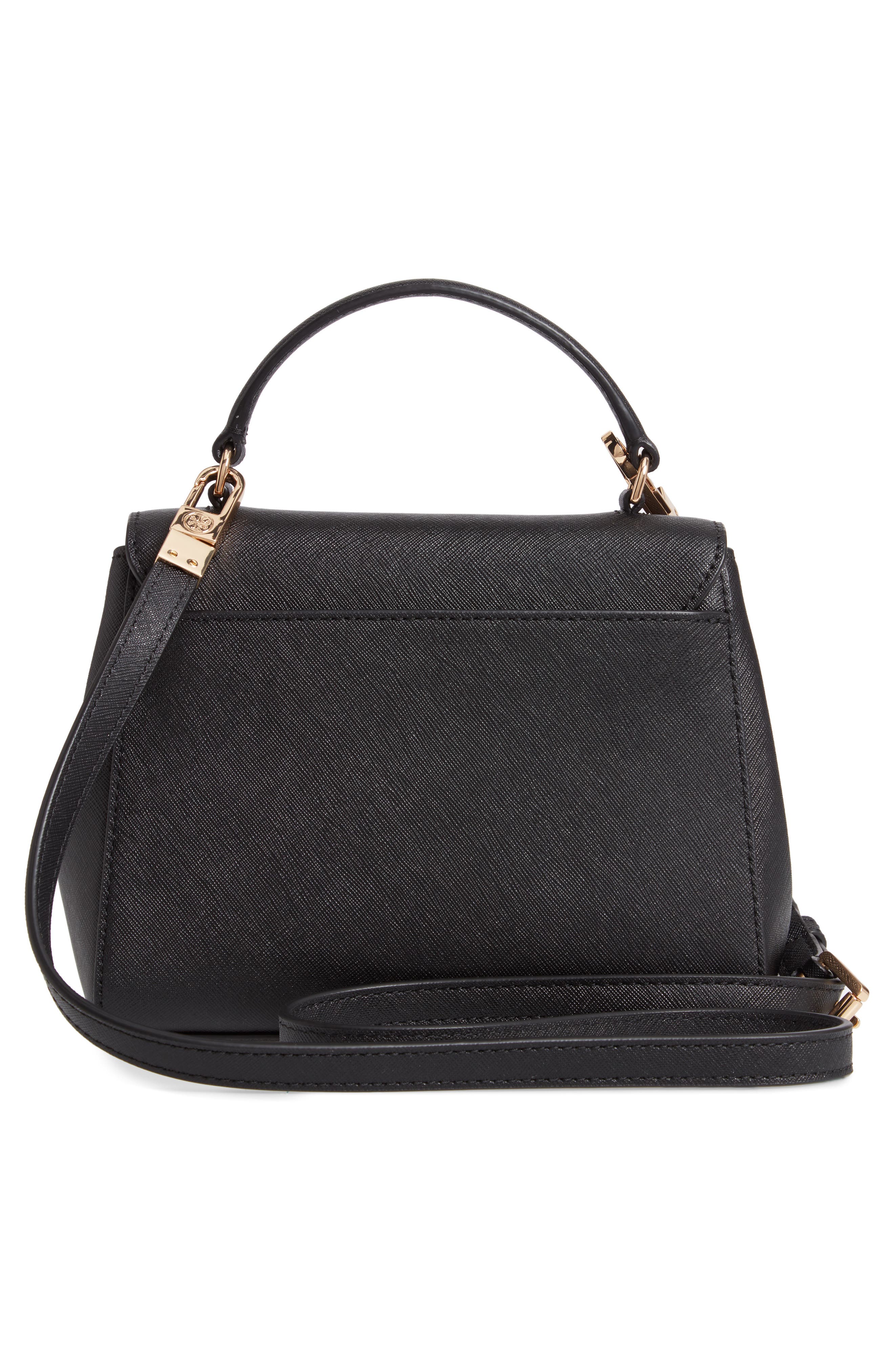 Tory Burch Small Robinson Saffiano Leather Top Handle Satchel, Alternate, color, 