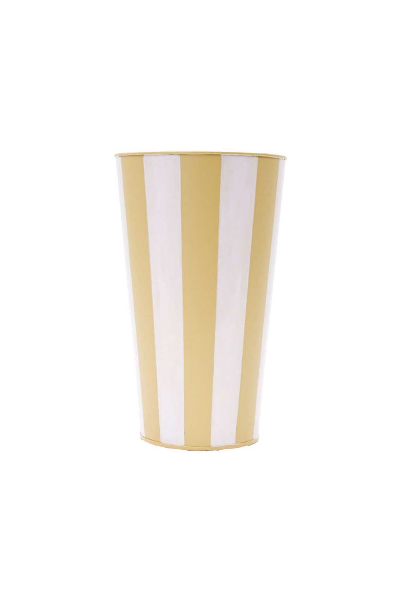 Cabana Striped Tan Vase, Main, color, Brown