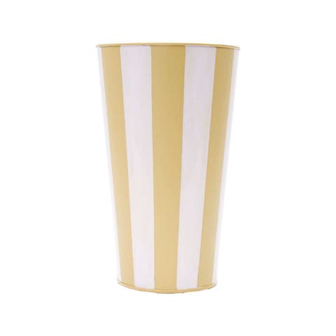 Cabana Striped Tan Vase