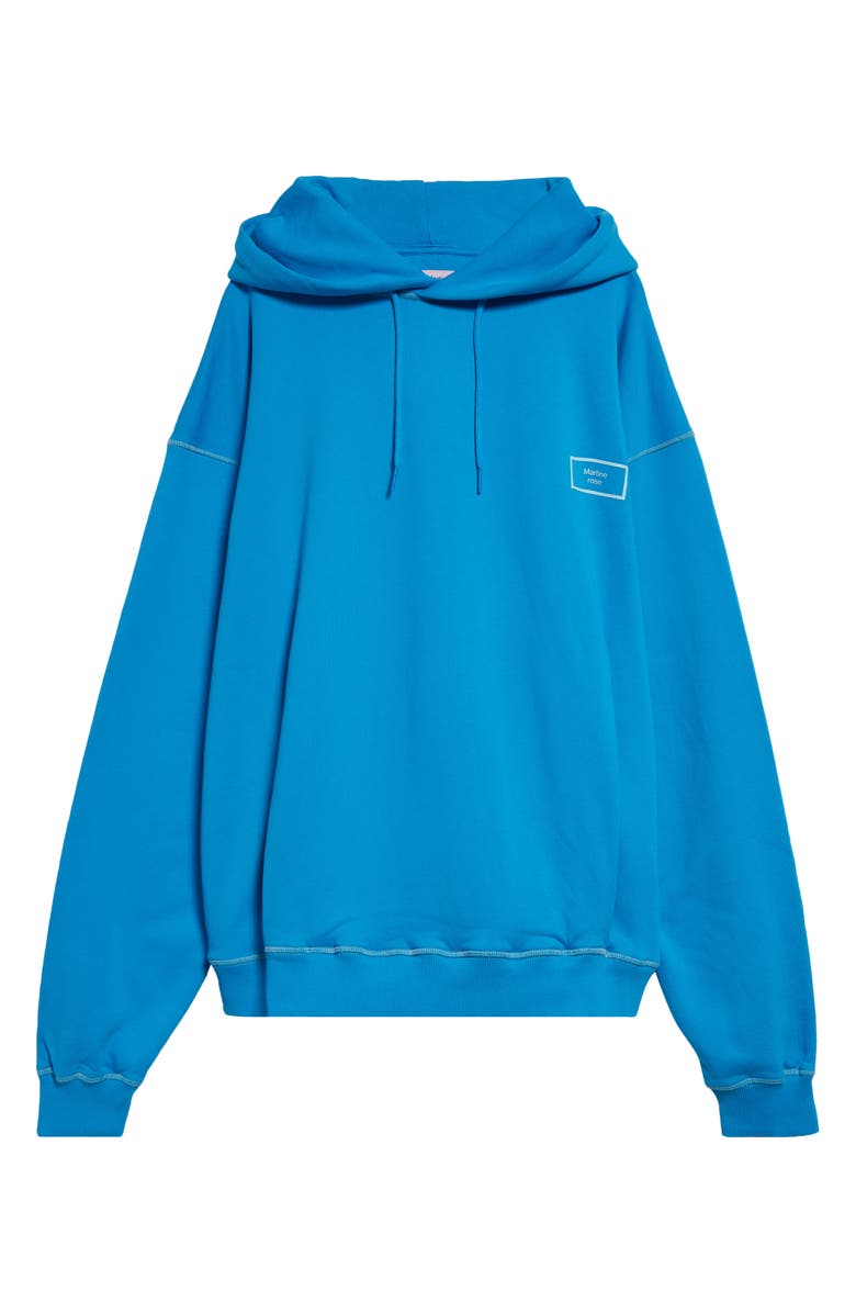 Martine Rose Classic Box Logo Cotton Hoodie, Alternate, color, 