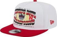 New Era Men's New Era White/Scarlet Nebraska Huskers Retro 2024 Pinstripe Bowl Champions 9FIFTY A-Frame Snapback Hat