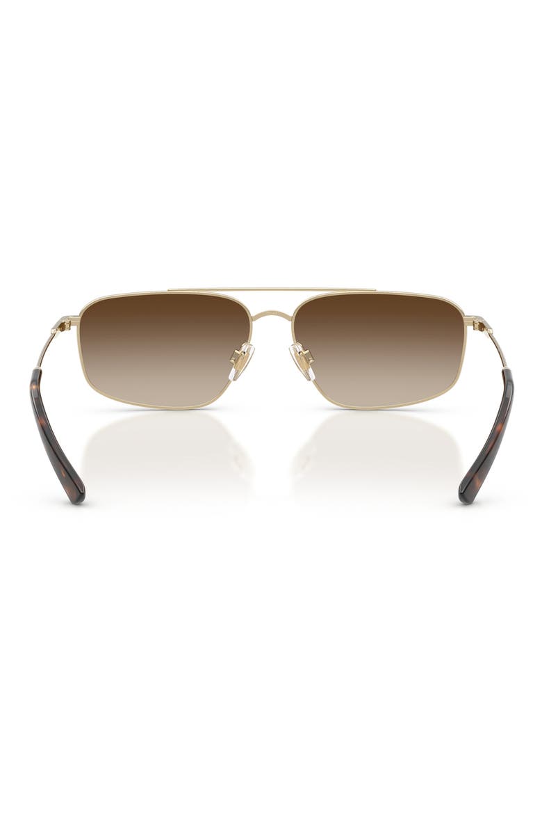 PH3164 58mm Gradient Rectangle Sunglasses, Alternate, color, SHINY PALE GOLD / BROWN