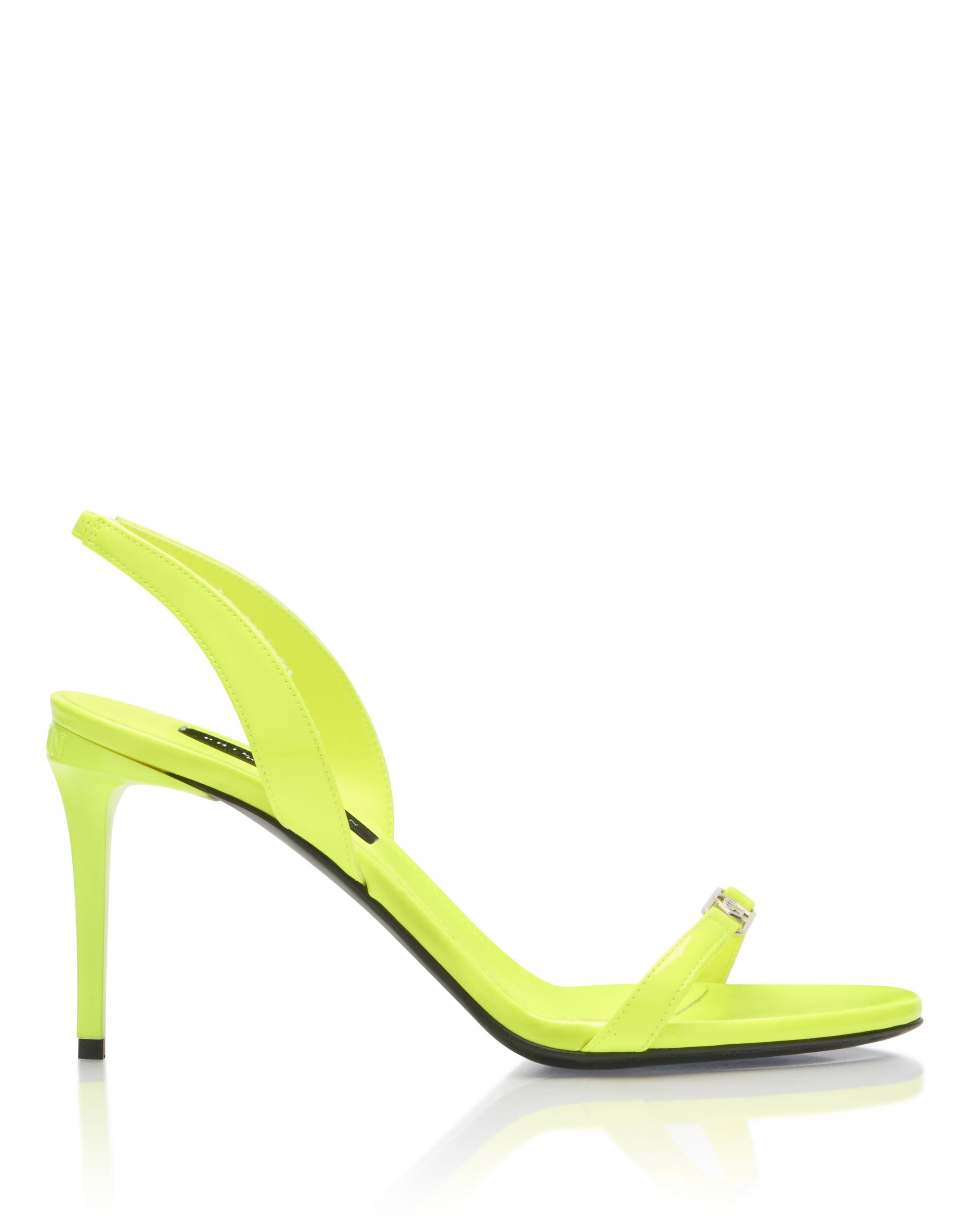 High Heels Sandals Fluo Hexagon Women, Alternate, color, yellowfluo