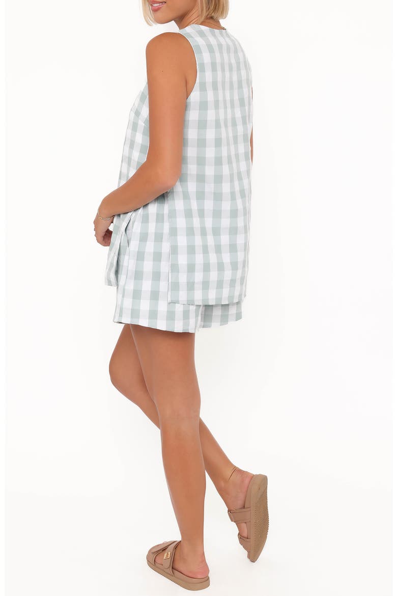 Miller Gingham Vest & Shorts Set, Alternate, color, SAGE GINGHAM