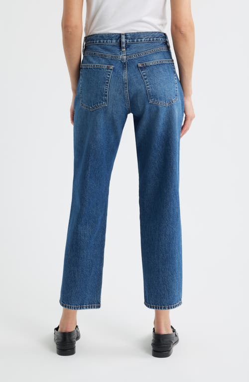 Frame The Hang High Waist Ankle Straight Leg Jeans In Blue