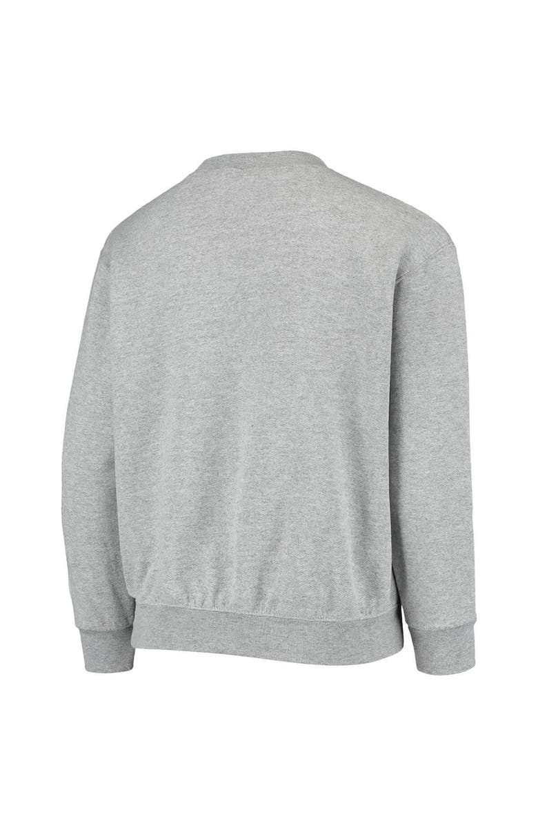 Champion Youth Champion Heathered Gray Ohio State Buckeyes Powerblend Pullover Sweatshirt, Alternate, color, 