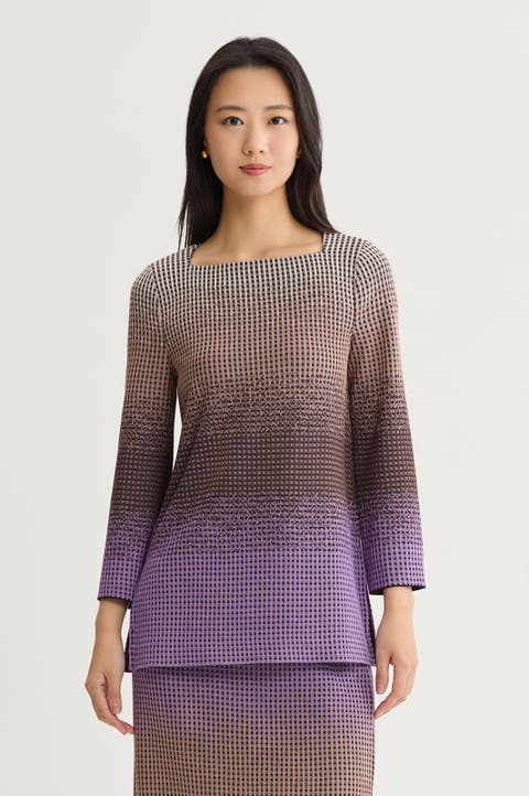 Ombre Jacquard Knit Tunic