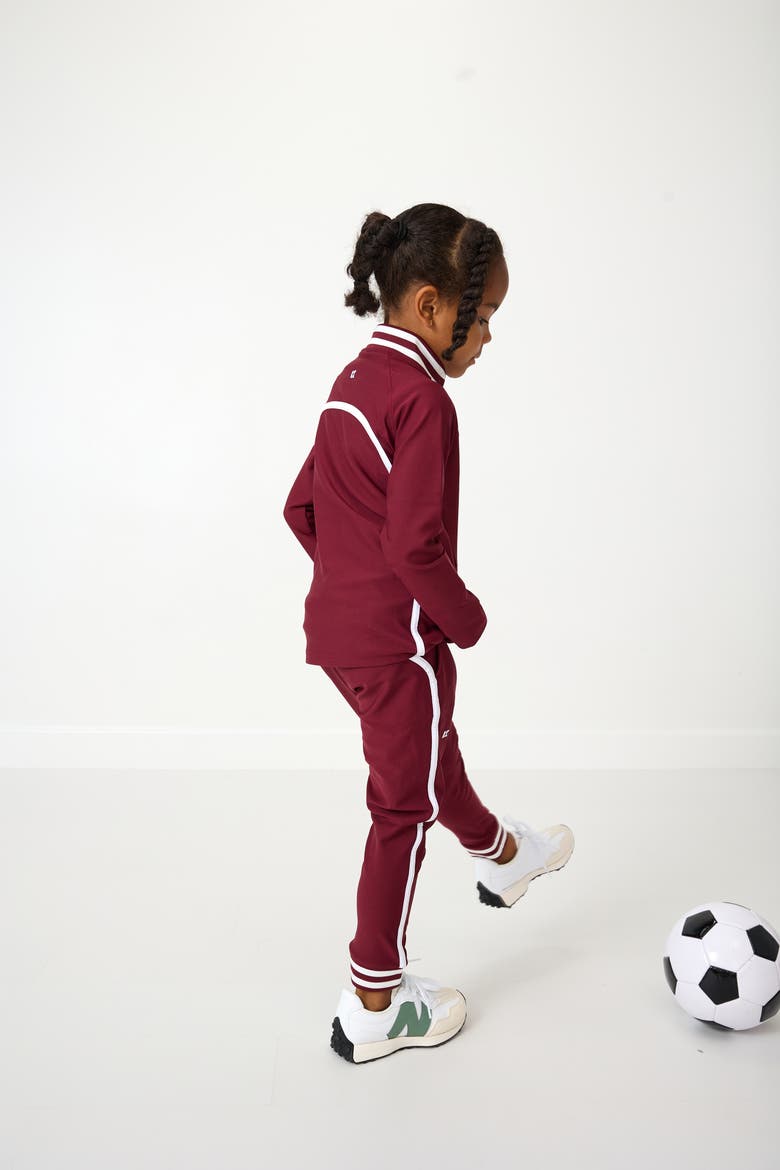 Girls Retro Half-Zip, Alternate, color, Maroon