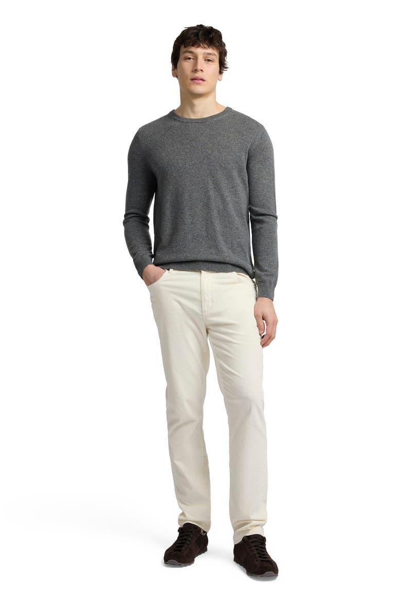 Crewneck Cashmere Sweater, Main, color, Heather Charcoal