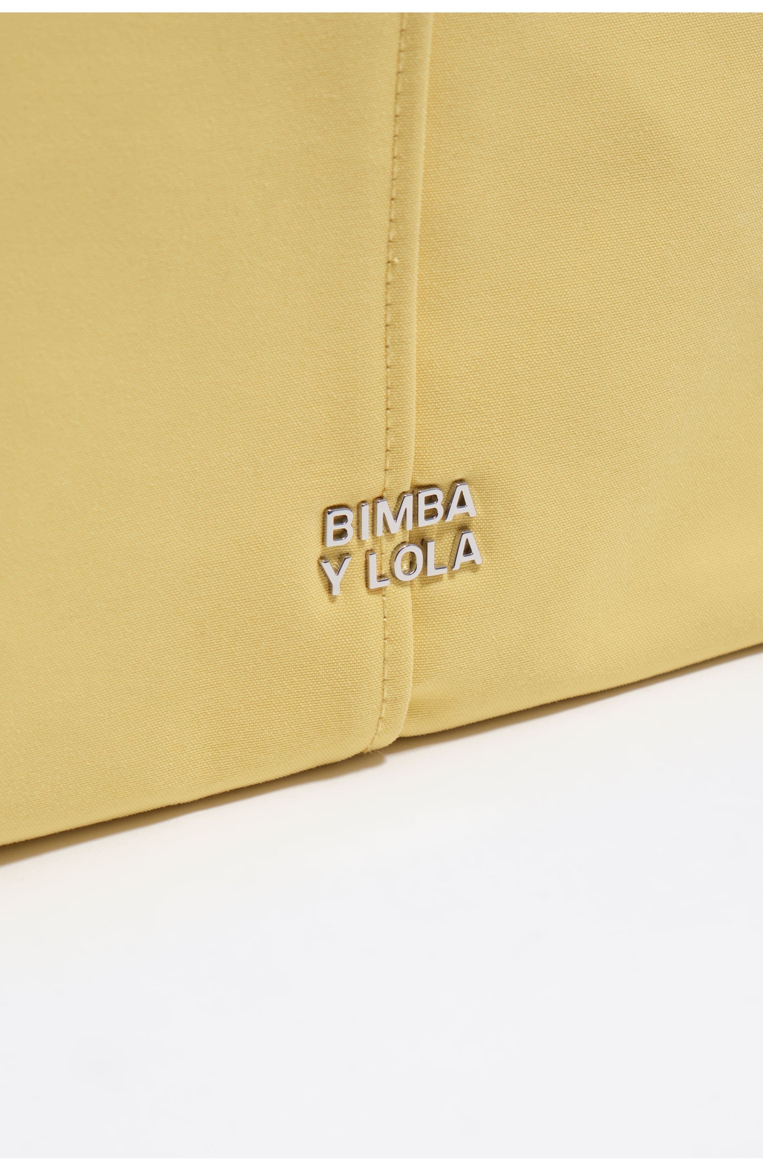 Large Gabardine Shopper Bag, Alternate, color, BANANA
