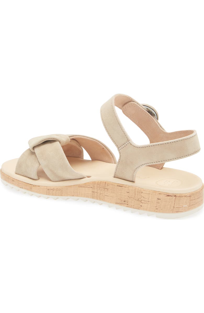 Paul Green Trento Ankle Strap Platform Sandal, Alternate, color, Champagne Suede