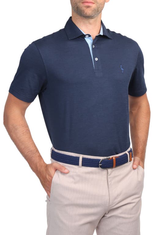 Tailorbyrd Short Sleeve Performance Knit Polo In Blue