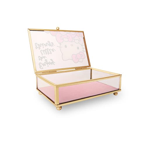 Hello Kitty "enjoy The Little Things" Glass Box In Pink