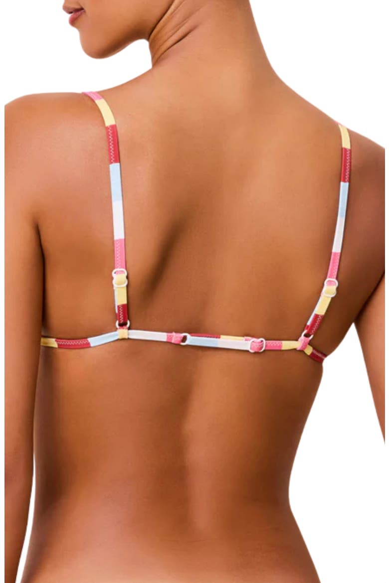 The Lulu Stripe Triangle Bikini Top, Alternate, color, SYMI STRIPE