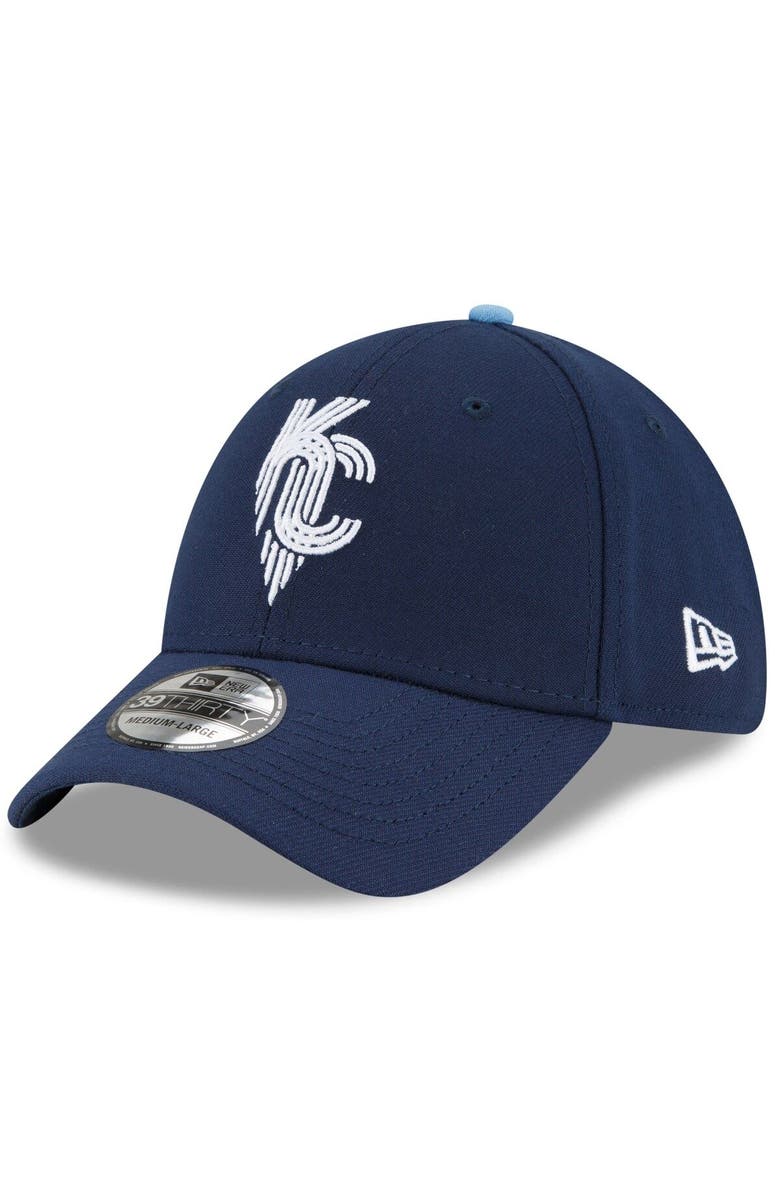New Era Men's New Era Navy Kansas City Royals 2022 City Connect 39THIRTY Flex Hat, Main, color,