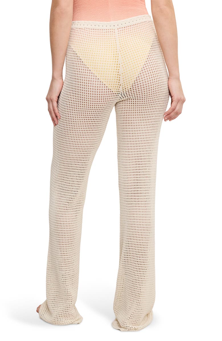 Good American Open Knit Cover-Up Pants, Alternate, color, Ecru003