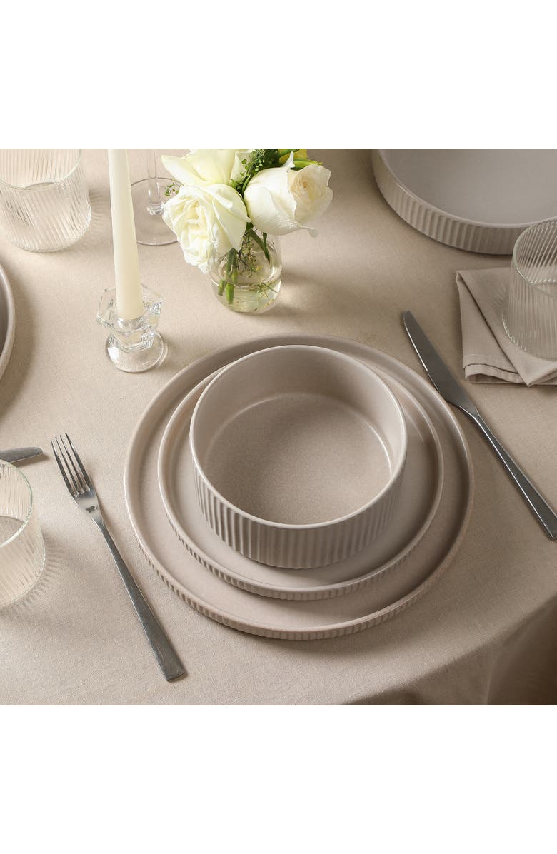 Stone Lain Haven Stoneware 4-Piece Dinner Plate Set, Alternate, color, Beige
