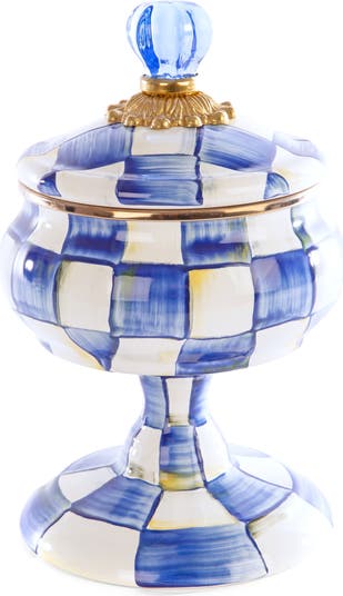MACKENZIE CHILDS Royal Check Enameled Steel Curiosity Pot | Nordstrom