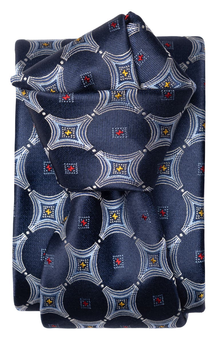 Elizabetta Zuccari - Silk Jacquard Tie for Men, Alternate, color, Blue